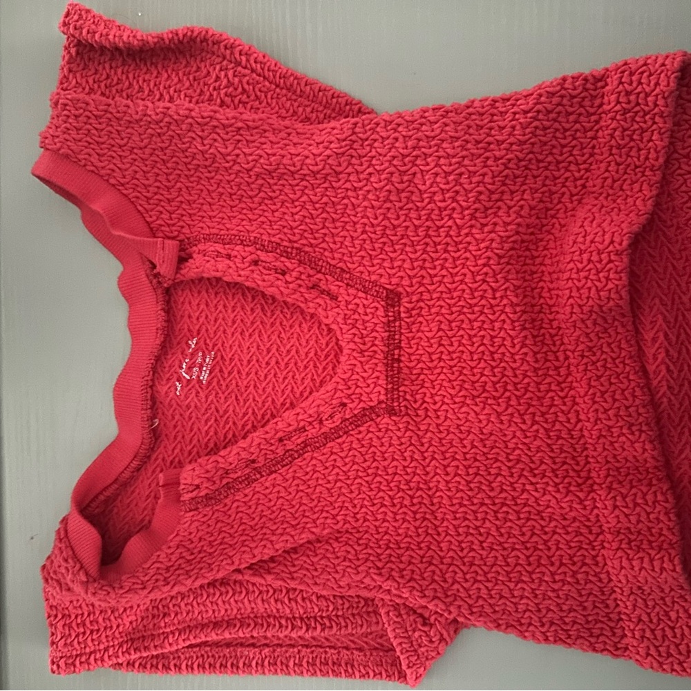Urban Outfitters Red Textured Tank Top